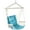 Aqua Blue, variant on Backyard Expressions Hanging Hammock Chair - Navy with White Rings - Polyester/Cotton Fabric
