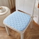 thumbnail image 1 of Nvzi Cojín para silla con lazos para sillas de comedor, almohadillas para silla de cocina de espuma viscoelástica texturizada , cojines para silla de comedor de interior azul cielo, juego de 3, 1 of 4