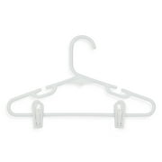 Honey-Can-Do Plastic Kids Clothes Hangers with Clips, White, 18 Pack