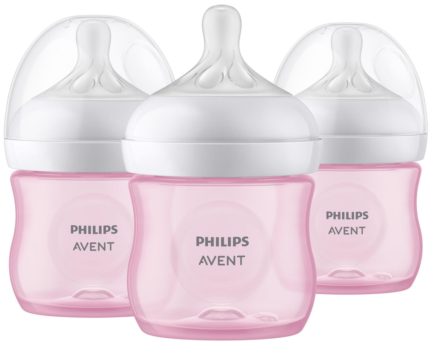 Biberon Philips Avent Natural avec tétine Natural Response, rose, 4 oz, paquet de 3, SCY900 / 13 Biberon Philips Avent 4 oz, paquet de 3