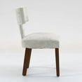 thumbnail image 4 of Mid Century Modern Dining Chairs Set of 2, Farmhouse Linen Fabric Upholstered Accent Chair,Kitchen Chairs with Hardwood Frame, Beige, 4 of 17