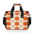 thumbnail image 7 of FORMRS Insulated Cooler Bag 24 Cans Capacity Soft Leakproof Lunch Box with Side Pockets, Orange Geometric Circles, 7 of 7