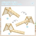 thumbnail image 4 of Banasuper Foldable Pikler Triangle Climber with Ramp 2-in-1 Wooden Climbing Triangle Set with Ladder & Slide Montessori Climbing Toys for Toddler Kids Indoor Playground Play Gym, 4 of 12
