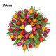 thumbnail image 2 of Guirnalda de flores artificiales para puerta de tulipán, flor de vid falsa, decoración del hogar, follaje de flores de simulación, naranja, 40 cm sidaley HA8952-02B, 2 of 6