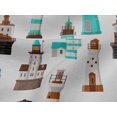 thumbnail image 5 of oneOone Viscose Jersey Turquoise Blue Fabric Sea Lighthouse Dress Material Fabric Print Fabric By The Yard 60 Inch Wide, 5 of 7