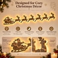 thumbnail image 6 of Reindeer Santa Sleigh Christmas Wall Decoration Indoor Lighted 7pcs, LED Wall Decorations, Indoor Holiday Decor for Mantel, Entryway, Staircase and Living Room, 6 of 8