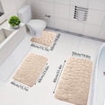 thumbnail image 7 of Tuvgenk Bathroom Sets 3 Piece Bath Rugs Rectangular Waterhog Khaki Rug Comfortable Washable Resistant for House, 7 of 7