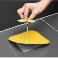 thumbnail image 1 of Shower Drain Floor Deodorant Cover Bathroom Silicone Sewer Cute Bean Seal Cover Sink Hair Filter Bathtub Plug Water Stoppers (2 Pieces, White + Yellow) LingWen 1327534286427, 1 of 1