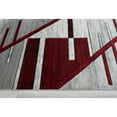 thumbnail image 5 of HR HANDCRAFT RUGS HR Monochromatic/Linear Design Contemporary Hand Carved Area Rug Red - 5' x 7', 5 of 5