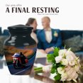 thumbnail image 4 of JAGASY Bike Mini Urn for Ashes Adult Male, Black Small Urns for Human Ashes Keepsake, Road Grassy Landscape Decorative Urns for Daughter, Miniature Burial Urn for Son, (3 Inch), 4 of 7