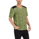 thumbnail image 4 of Camiseta de hombre con estampado de leopardo INSPIRE CHIC, cuello en V, de manga corta, M, verde y negro, 4 of 6