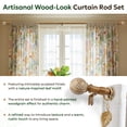 thumbnail image 3 of Barra para Cortinas Zeerobee 81-427 cm Resistente Madera Café, 3 of 9