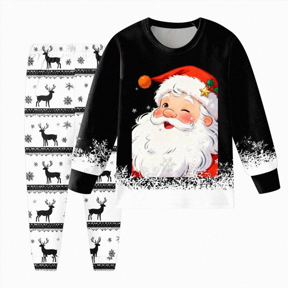 NOLDARES Boys Toddler Snug Fit Cotton 2 Piece Pajamas Set Long Sleeve Top Pants Pjs Baby Dinosaur Loungewear Fall Winter Sleepwear 6-24 Months 2t 3t 4t 5t 6t 7t 8t 9t Children,Black,6-7 Y