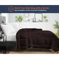 thumbnail image 2 of SGI Microfiber Comforter Set Full Size Chocolate Solid 3 Piece, 2 of 5