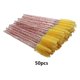 thumbnail image 5 of Vogacara Paquete de 50 cepillos para pestañas, accesorios multicolores para mujeres, varitas dulces para el Día de San Valentín, pinzas para Pinceles de maquillaje y herramientas Varilla Rosa/Amarillo, 5 of 6