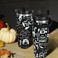 thumbnail image 2 of Halloween Tumbler, Spooky Pumpkin Mug Cup Skull Tumblers with Handle and Straw 30 oz, Halloween Gifts for Friends Family Insulated Water Bottle, 2 of 6