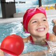 thumbnail image 4 of Bonnet de Bain en Silicone pour Enfants - Imperméable, Extensible, Couleur Unie, 4 of 6