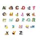 thumbnail image 1 of 26 English Letter Stickers English Words Cartoon Animals Wall, 1 of 5