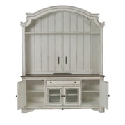 Pemberly Row Contemporary Magnolia Manor White Entertainment Center