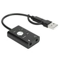 thumbnail image 3 of Tarjeta de sonido externa 2 en 1 para portátil, tipo C a audio, 7.1 canales, adaptador de audio USB, 3 of 14
