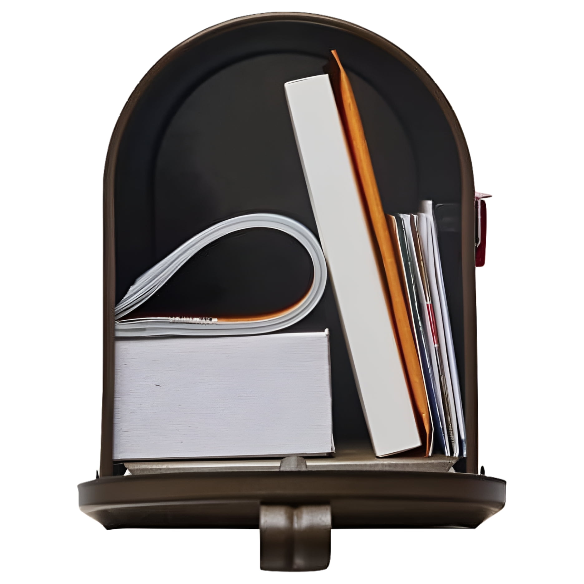 Gibraltar Mailboxes Elite Post-Mount Mailbox - Galvanized Steel, Rust Resistant - Bronze — Home & Garage Storage, Stackable Design