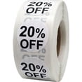 thumbnail image 1 of White 20%Off Circle Stickers | 0.75" Inch Round | 500 Pack, 1 of 1