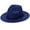 Blue, variant on Mwjwdo Women’s Leather Buckle Strap Vintage Wide Brim Felt Fedora with Tall 3D Crown for City Shopping Gray