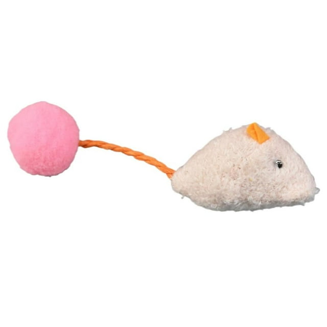 Interactive Cat Toy Plush Mouse, Simulated Pet Teaser Toy for Indoor Cats, Canvas Material, Wear-Resistant & Bite-Resistant, 5.9 Inch Length, Soft Play Toy
