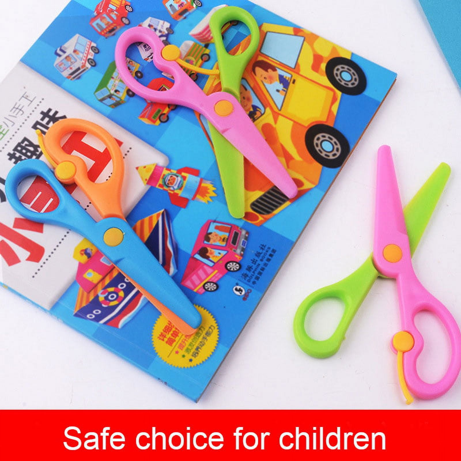 Lovestown Preschool Training Scissors,4Pcs Children Safety Pre