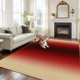 thumbnail image 3 of Yellow Dark Red Gradient Washable Area Rug 5 x 7 ft Minimalist Ombre Modern Art, Soft Non Slip Rugs Stain Repellent Indoor Felt Carpet for Living Dining Room Bedroom Home Office, 3 of 9