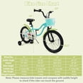 thumbnail image 3 of Costway Vélo pour Enfants de 18 Pouces. Draisienne pour Tout-Petits avec Roues Stabilisatrices, Frein à Main, Frein à Rétropédalage, Vert, 3 of 9