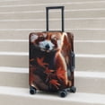 thumbnail image 6 of Susaid Red Panda Autumn Branches Print Elastic Washable Suitcase Cover with Hidden Zipper, Fits 18-32 Inch Luggage for Protection During Travel-Large, 6 of 7