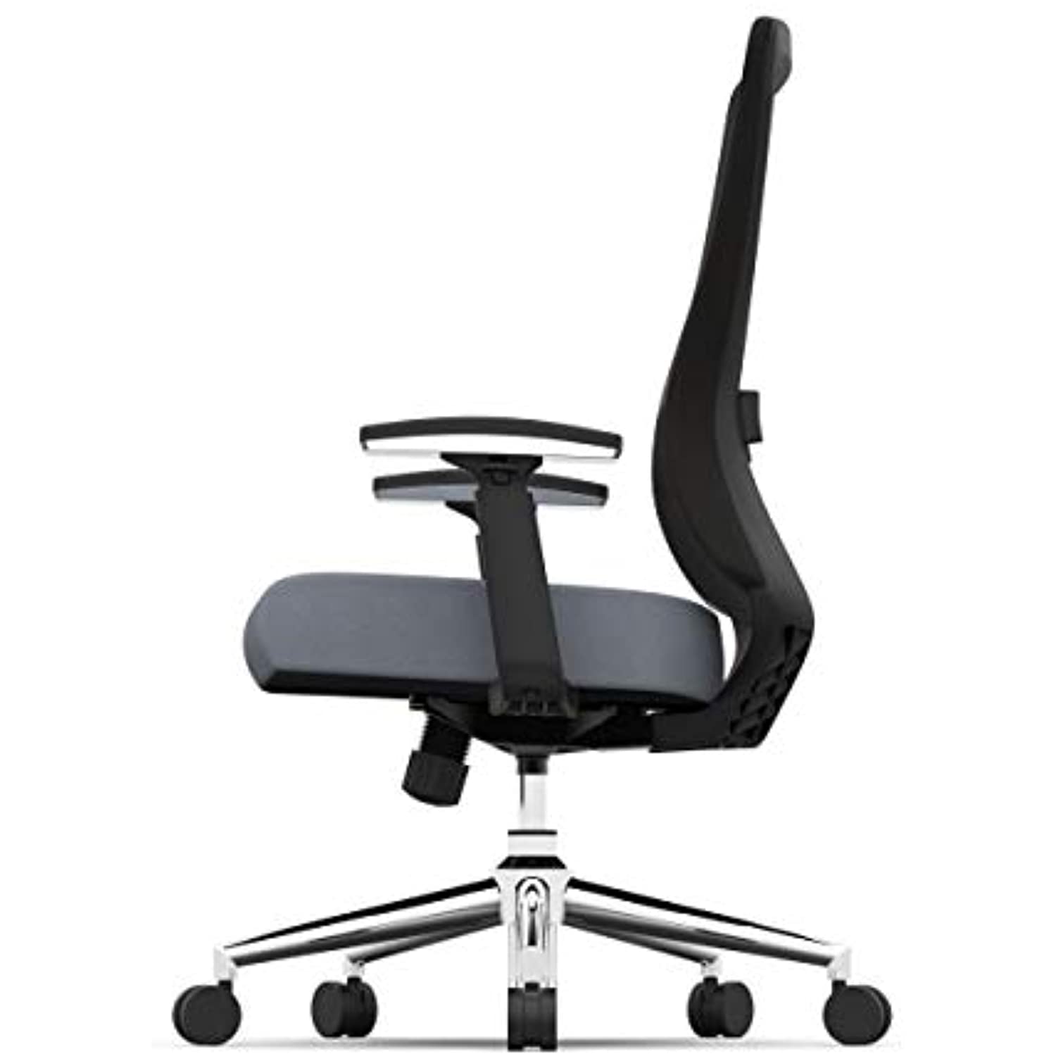 Realspace Levari Faux Leather Mid-Back Task Chair, Gray/Black - image 7 of 8
