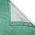 thumbnail image 3 of Ambesonne Leaf Kitchen Curtains, Tropical Monstera and Spots, 55"x45", Dark Seafoam and Yellow, 3 of 3