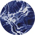 thumbnail image 1 of Ahgly Company Indoor Round Patterned Light Purple Blue Abstract Area Rugs, 7' Round, 1 of 6