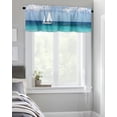 thumbnail image 4 of Kitchen Cafe Valance Curtain for Small Windows,Nautical Sailboat on Serene Ocean Rod Pocket Valances Marine Beach with Blue Sky Cloud Window Treatment Panel for Living Room/Bedroom/Bathroom,42x18in, 4 of 9