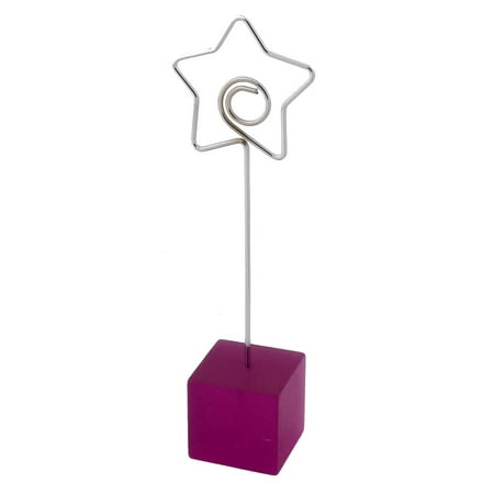 Star Shaped Note Holder - Office Resin Star Shaped Tabletop Decoration Note Photo Card Memo Clip Fuchsia