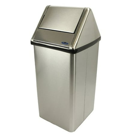 - Frost Products Free Standing Waste Receptacle Swing Top Trash Can