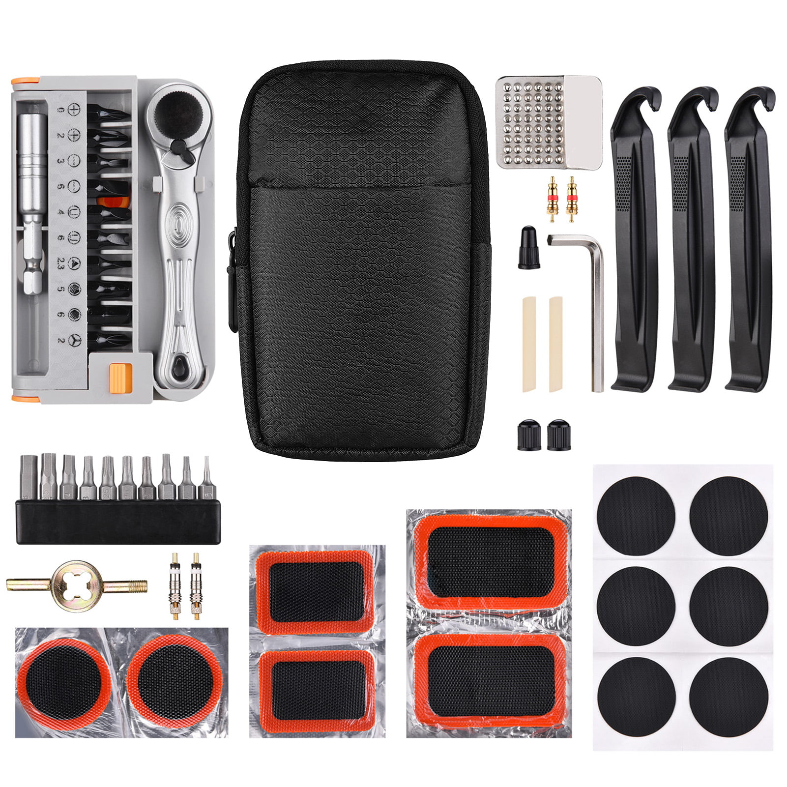 Details about   Portable Bicycle Repair Kits Bag Multi Function MTB Road Equipment Wrench Tool 