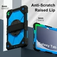 thumbnail image 3 of Dteck Case for Samsung Galaxy Tab A9+/ A9 Plus Case 11 Inch with Hand Strap Kickstand/Shoulder Strap,Sturdy Shockproof Galaxy A9 Plus Tablet Case 2023 SM-X210/X216/X218,Black+Blue, 3 of 7
