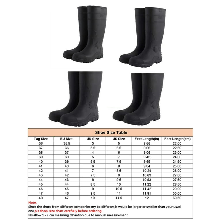 Gomelly Womens Safety Shoes Steel Toe Rain Boot Heavy Duty Work Boots Non Slip Garden Shoe Construction Fishing Knee high, Steel Toe 11, adult Unisex