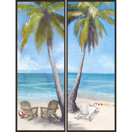 Palm Trees by the Sea, Set of 2