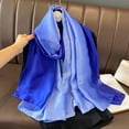 thumbnail image 4 of Bufandas de seda degradada para mujer, marca de lujo, hijab, pañuelo para mujer, chales, pañuelo de seda, pañuelo para la cabeza, hijab, poncho de playa, 4 of 5