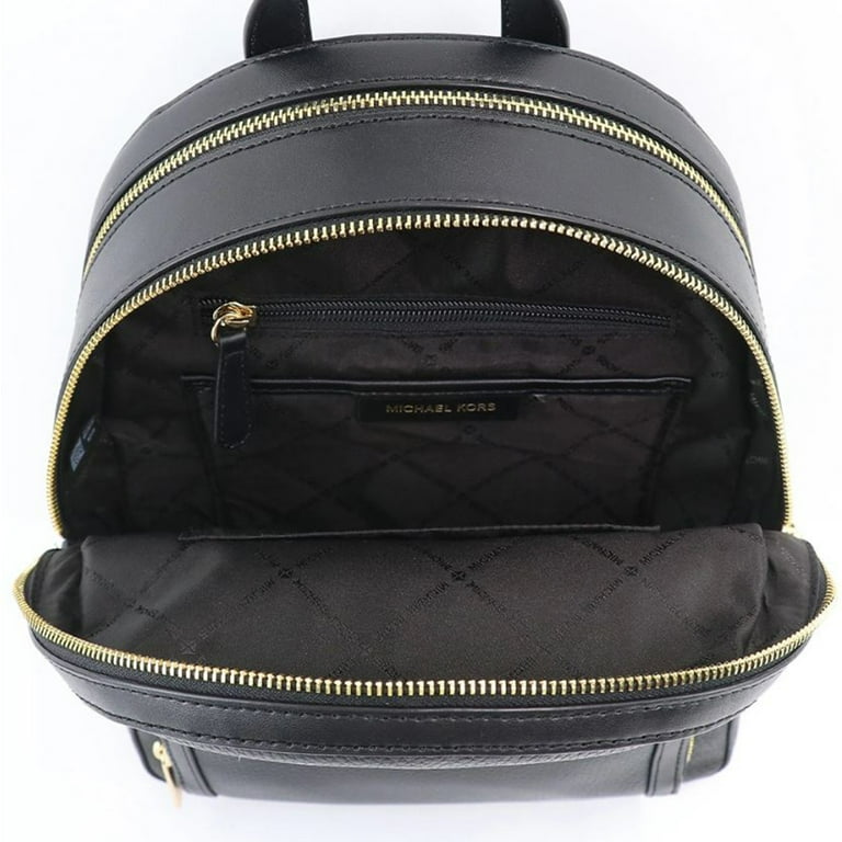 black leather backpack gold zipper Montana | Black/Brushed Red Zip city accessorizing PEBBLE MINI BACKPACK BLACK -