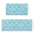 thumbnail image 6 of FIESTA Mali Tiles Geo Trellis Anti-Fatigue Comfort Kitchen Runner Mat, Non-Slip Floor Mat, Padded Standing Desk Mat, Blue/Aqua/White, 20"x55", 6 of 6