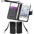 thumbnail image 4 of iPhone SE 5s 5 Case, Wisdompro® Premium PU Leather 2-in-1 Protective [Folio Flip] Wallet Case with Multiple Credit Card, 4 of 5