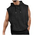 thumbnail image 3 of Mlzmgr Tank Tops for Men Hooded Sleeveless Drawstring Tops Athletic Workout Running Basketball Tanks, 3 of 6
