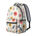 thumbnail image 2 of Pioneer Flower Floral Print Pattern Backpack for School, Cute School Bag with Adjustable Shoulder Straps and Padded Back, 15.3"x11"x7.1", 2 of 5