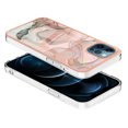 thumbnail image 2 of ELEHOLD for iPhone 12 Pro Max 6.7 inch Marble Case, Clear Electroplated Frame Soft TPU Anti-Scratch Wear-Resistant Wireless Charging Slim Fit Transparent Case for iPhone 12 Pro Max, Rosegold, 2 of 5