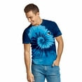 thumbnail image 4 of Dalix Yin Yang Embroidered Tie Dye Short Sleeve T-Shirt Medium Blue Tide, 4 of 5